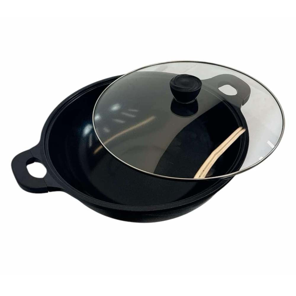 15'' Marble Non-Stick Coating Venice Wok Kitchen Cookware Sauce Pot Pan Cooking