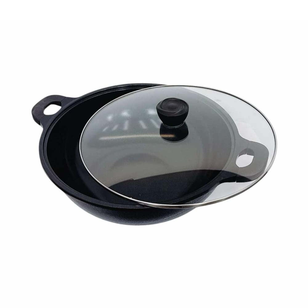 15'' Marble Non-Stick Coating Venice Wok Kitchen Cookware Sauce Pot Pan Cooking