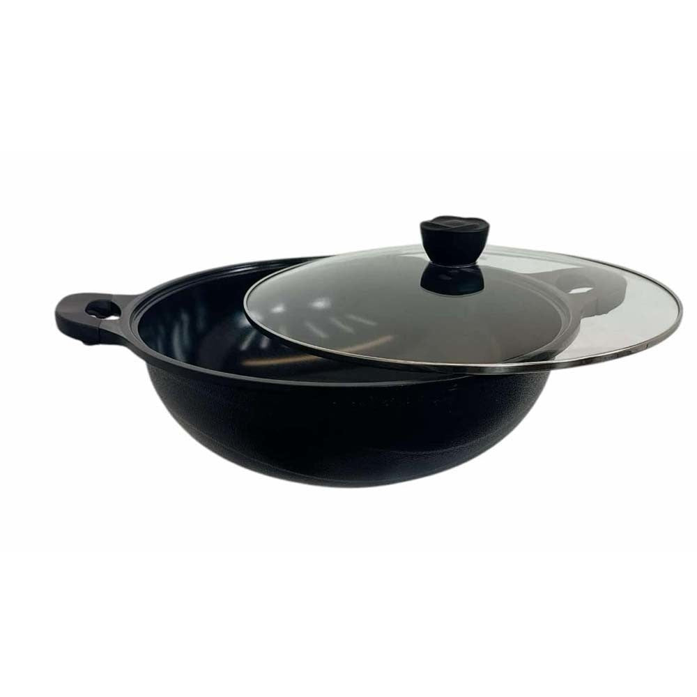 15'' Marble Non-Stick Coating Venice Wok Kitchen Cookware Sauce Pot Pan Cooking