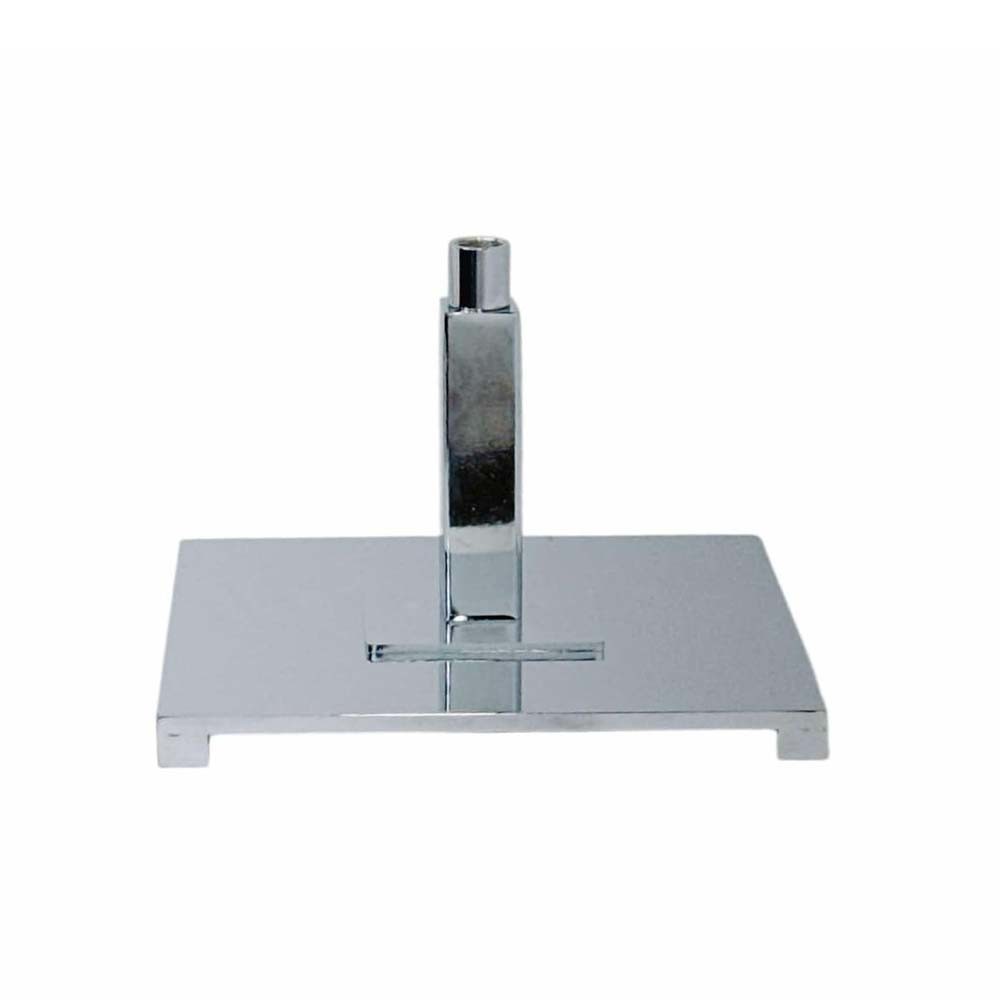 8"x8" Chrome Square Parsons Base 5/8" Thread Chrome Display Base Retail Fixture