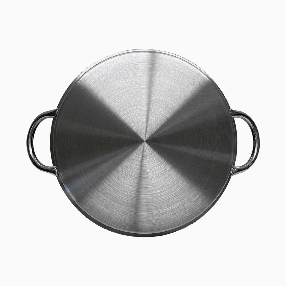 HD 24-1/2'' Round Stainless Steel Flat Comal Griddle Pan Grill Cook Non-Stick