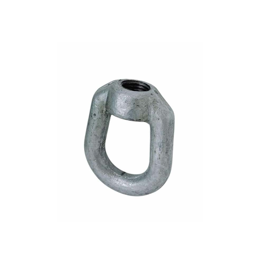 Hot Dipped Galvanized 1" Thickness Eye Nut With 1-1/4"-7 Tap Size 15,500 Lbs WLL