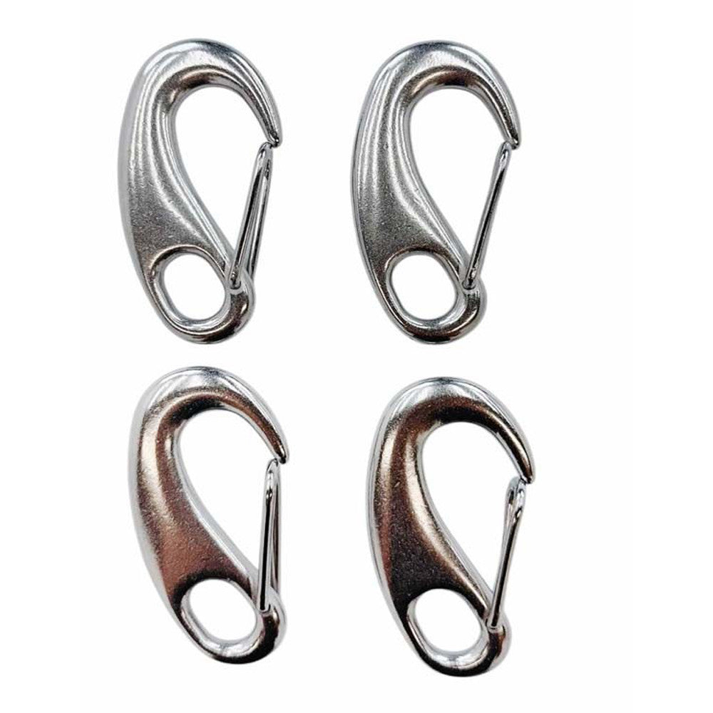 4 Pc Marine T316 Stainless Steel 3-3/4" Gate Snap Hook Carabiner Rigging 1,000 Lbs WLL