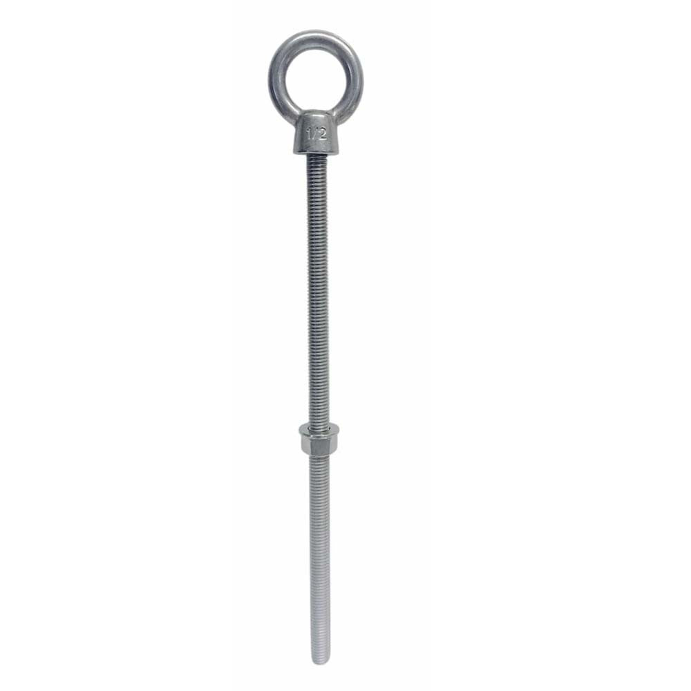 Marine Boat T316 Stainless Steel 1/2" x 12" Shoulder Eye Bolt 2,000 Lbs WLL