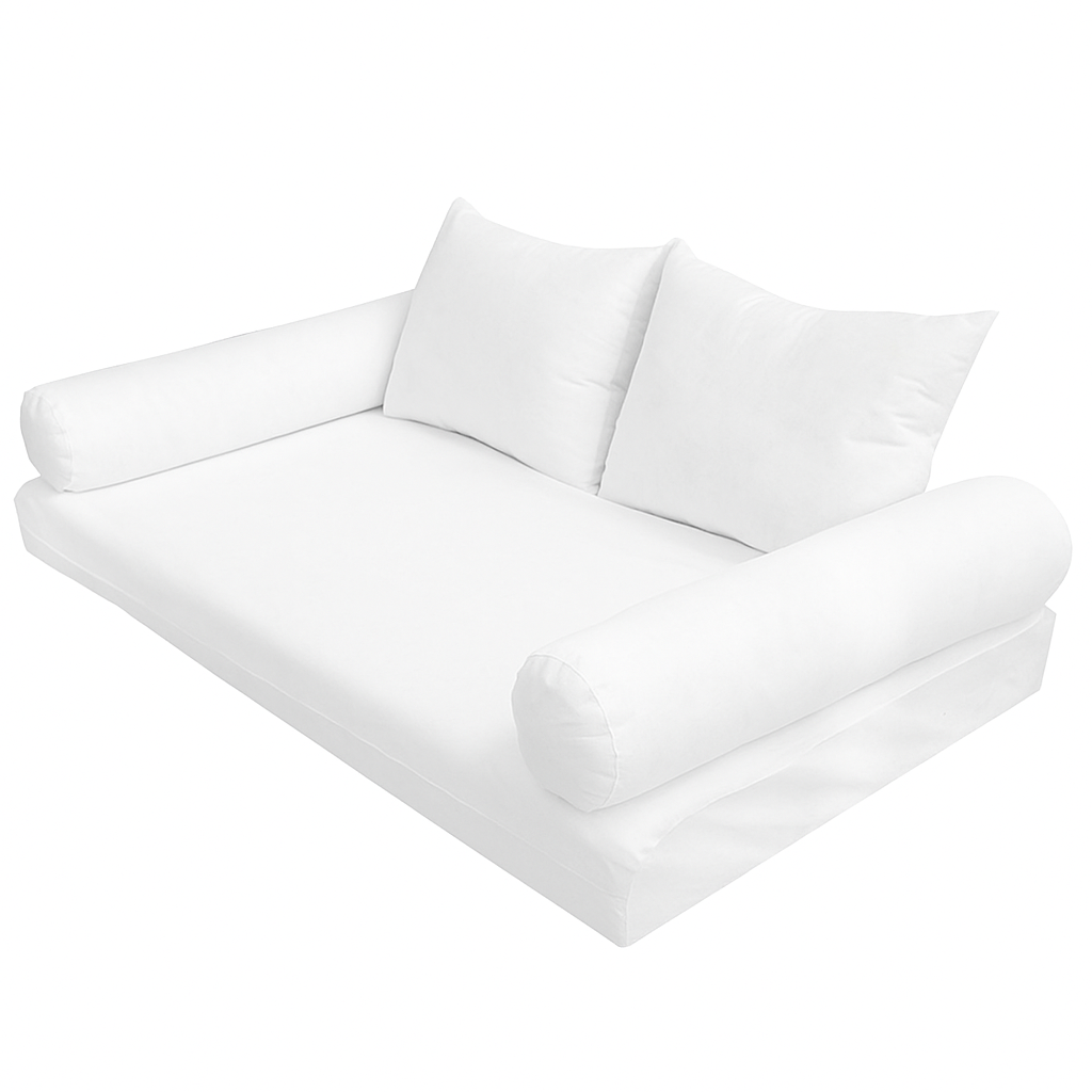 STYLE 1 Twin-XL Size Mattress Foam, Pillow & Bolster Cushion Polyester Fiberfill Inserts for Outdoor Indoor Daybed Porch Swing Bed | INSERT ONLY |