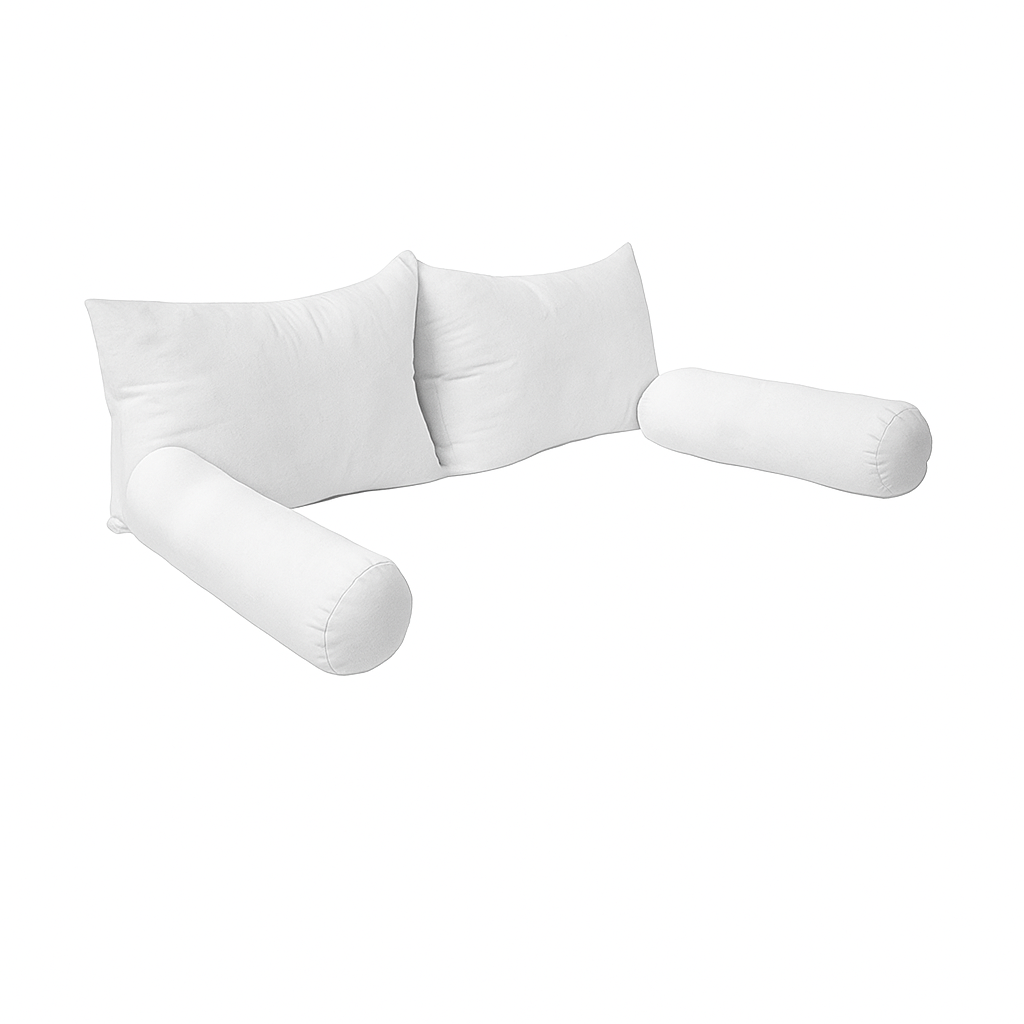 STYLE 2 CRIB SIZE Pillow & Bolster Cushion Polyester Fiberfill Inserts for Outdoor Indoor Daybed Porch Swing Bed | INSERT ONLY |