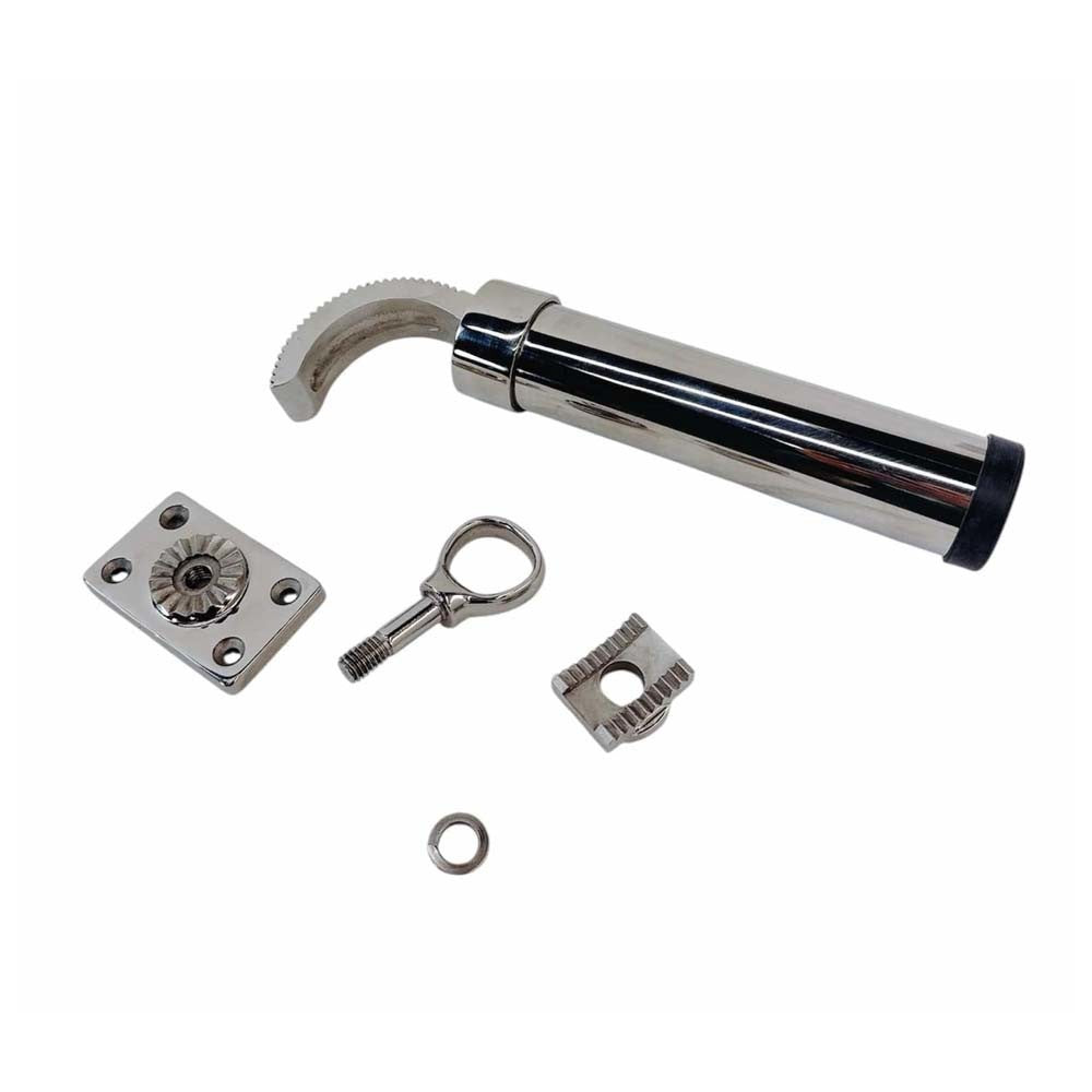 Marine T316 Stainless Steel 9" Adjustable Fish Rod Holder Deck Mount 360 Degrees