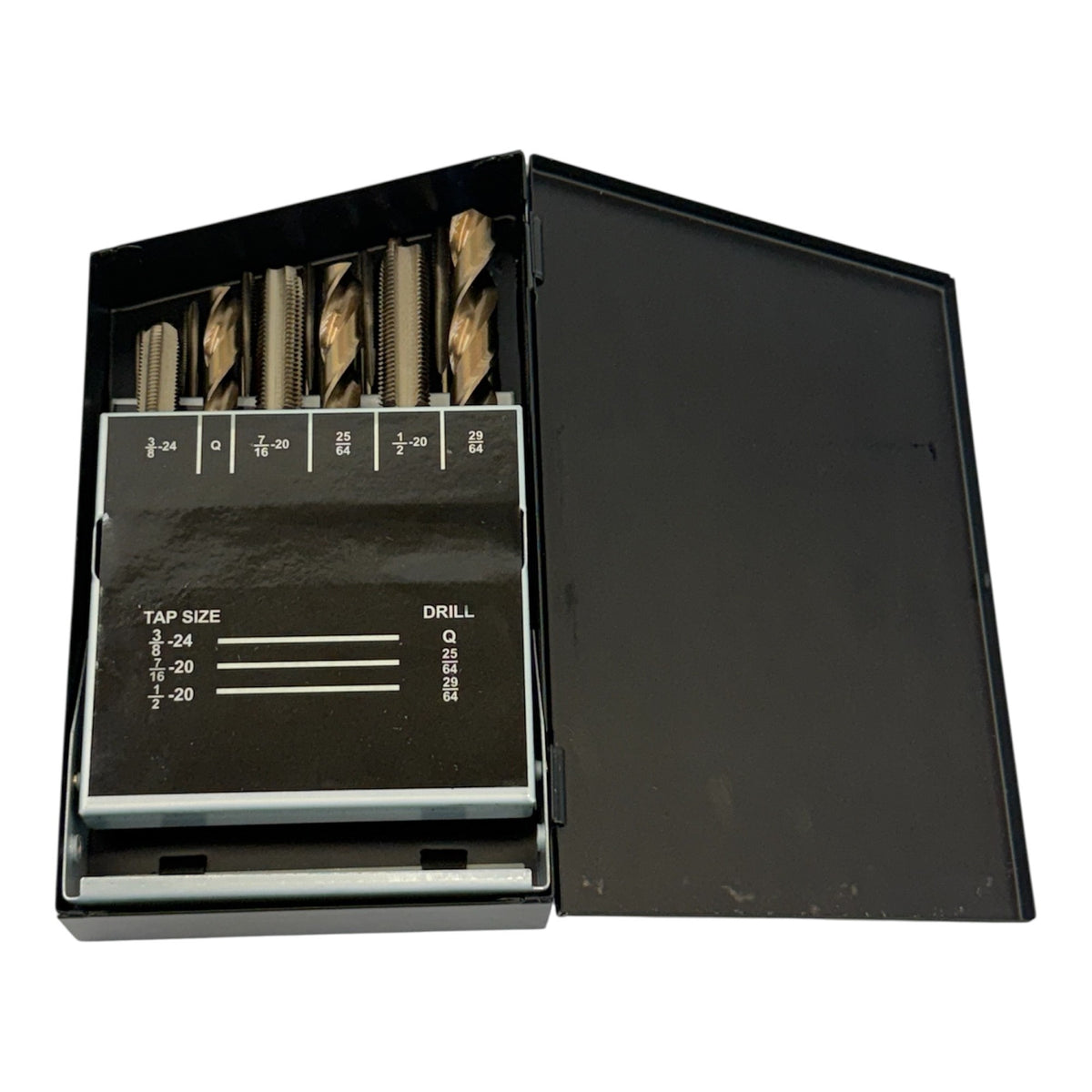 18 Pc Tap & Drill Bit Set – SAE Fine Thread #6 to 1/2", Combination Drill & Tap Kit for Metal, Automotive & Fabrication