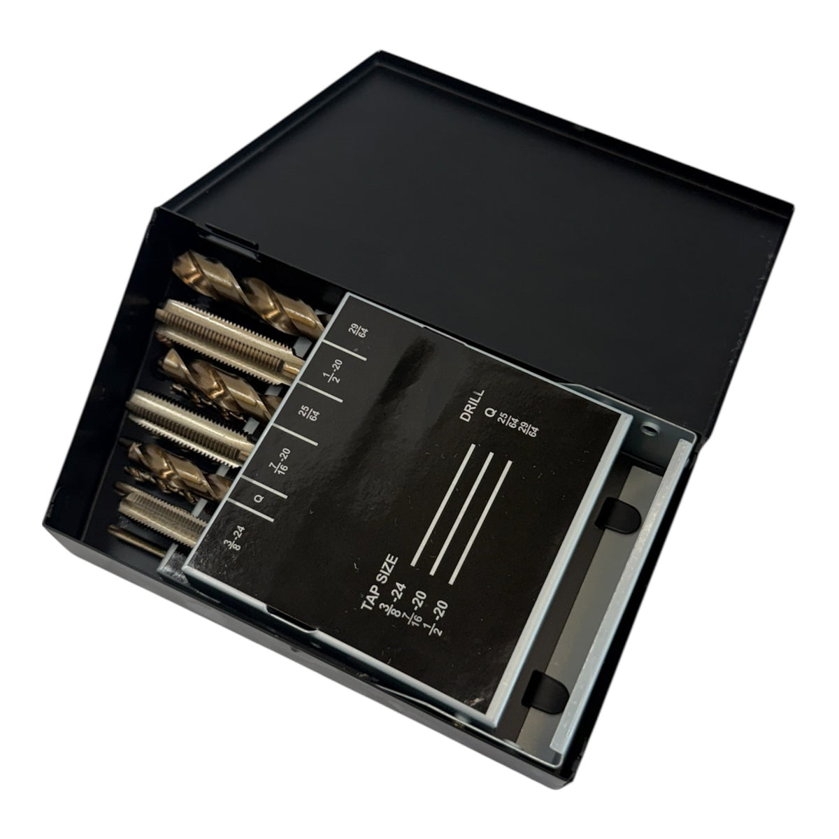 18 Pc Tap & Drill Bit Set – SAE Fine Thread #6 to 1/2", Combination Drill & Tap Kit for Metal, Automotive & Fabrication