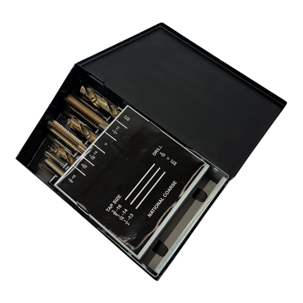 18 Pc SAE Tap & Drill Set – #6-32 to 1/2-13 UNC Coarse Thread Tap & Drill Bit Kit for Metal Threading & Repair