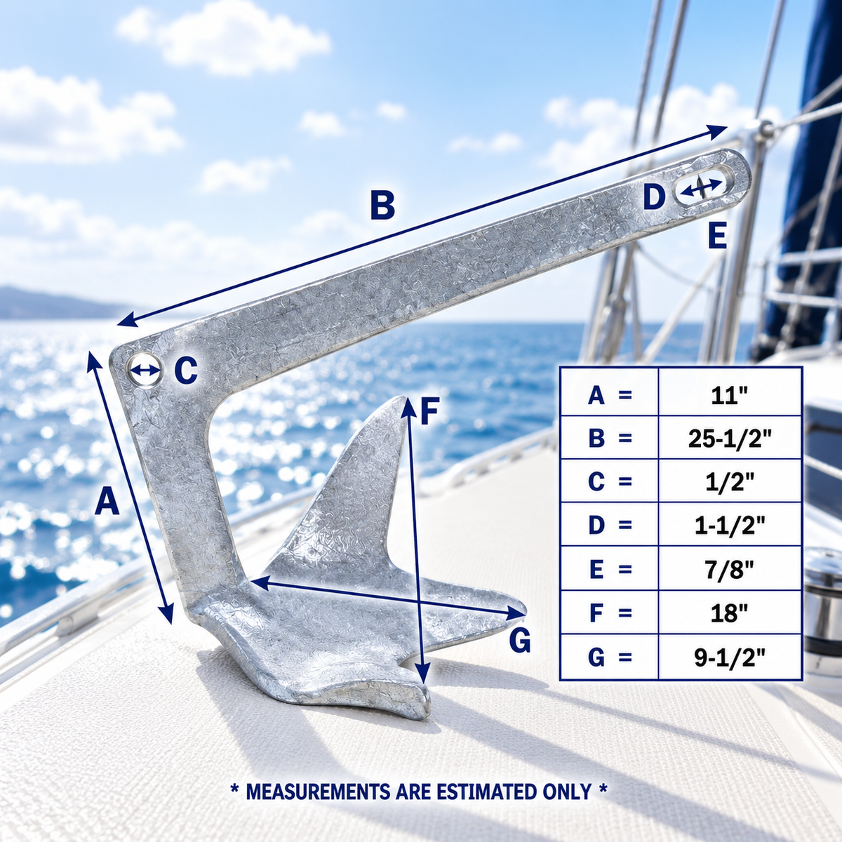 Heavy Duty Hot Dipped Galvanized Steel Bruce Anchor Style Boat Anchor For Yatch