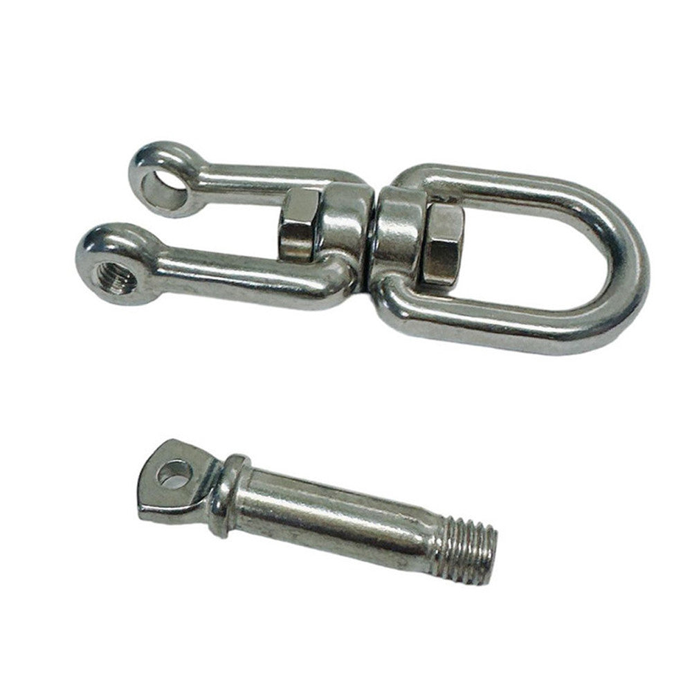 Stainless Steel T316 Eye Jaw Swivel, Marine Mooring Swivel Connector for Boat, Anchor, Chain, Rope, Dock, Rigging, and Sailing Hardware