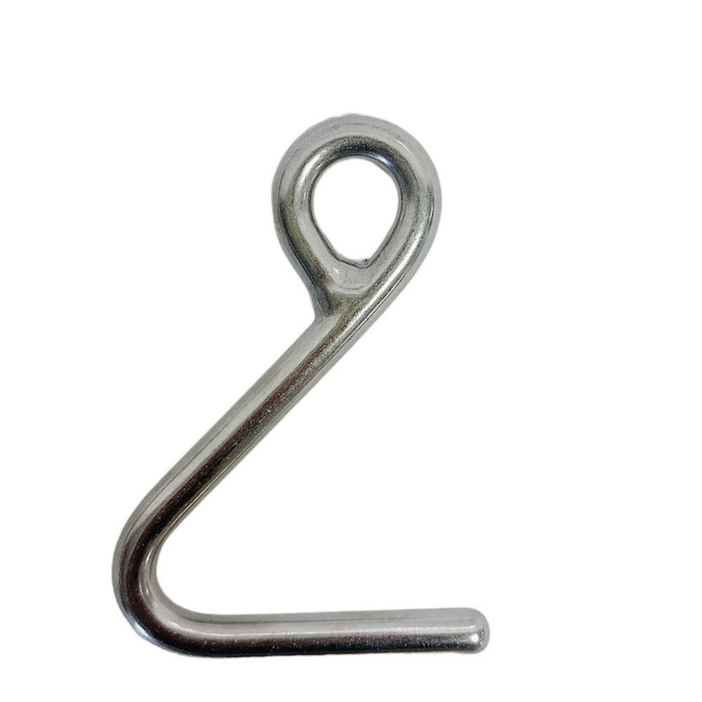 4 Pc Set Marine Boat T316 Stainless Steel Cunningham Hook, Top Dock Deck Rope Hook for Yacht, Sailboat, Sailing Rigging, Line