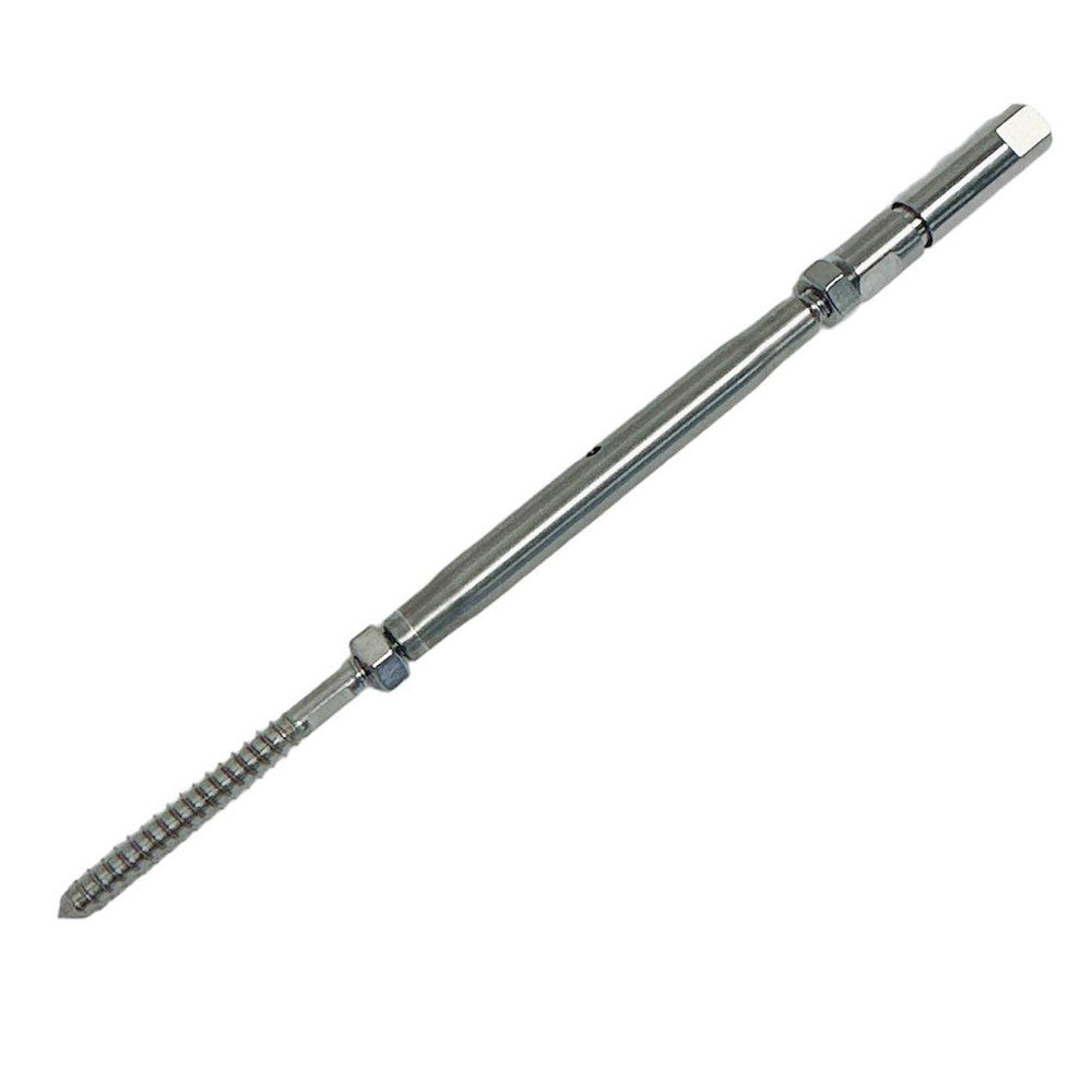 10 Pc Set Marine T316 Stainless Steel Swageless and Lag Turnbuckle for Cable Wire Rope, Deck Railing Terminal Fitting
