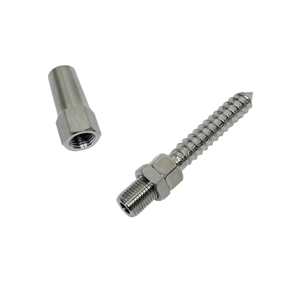 4 Pc Set Marine Boat Stainless Steel Swageless Lag Stud for Cable Rail, Wire Rope Railing Terminal Fitting for Deck, Stair, Balcony