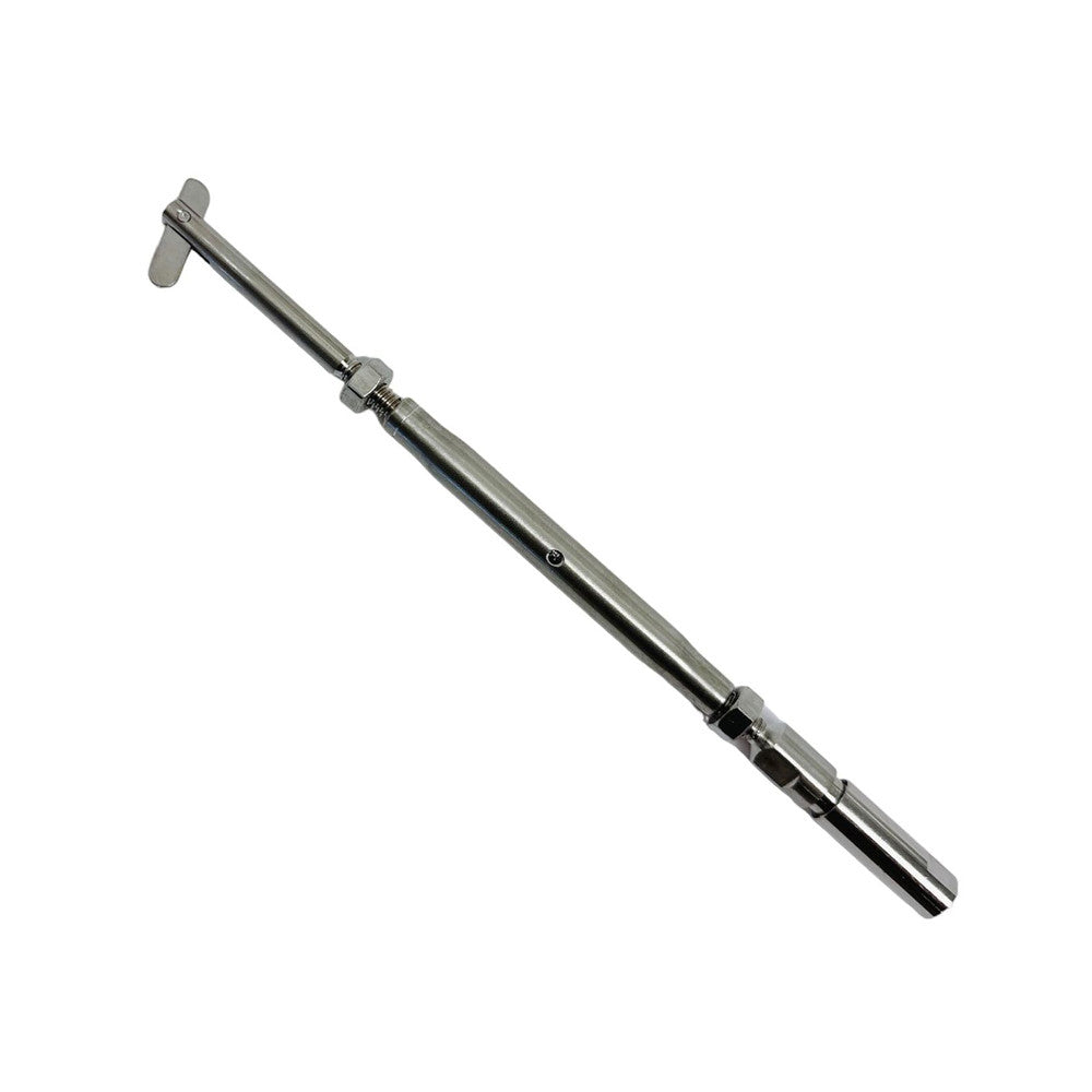 4 Pc Set Marine Boat Stainless Steel Swageless and Drop Pin Turnbuckle for Cable Wire Rope, Adjustable Railing Tensioner for Deck, Stair, Dock
