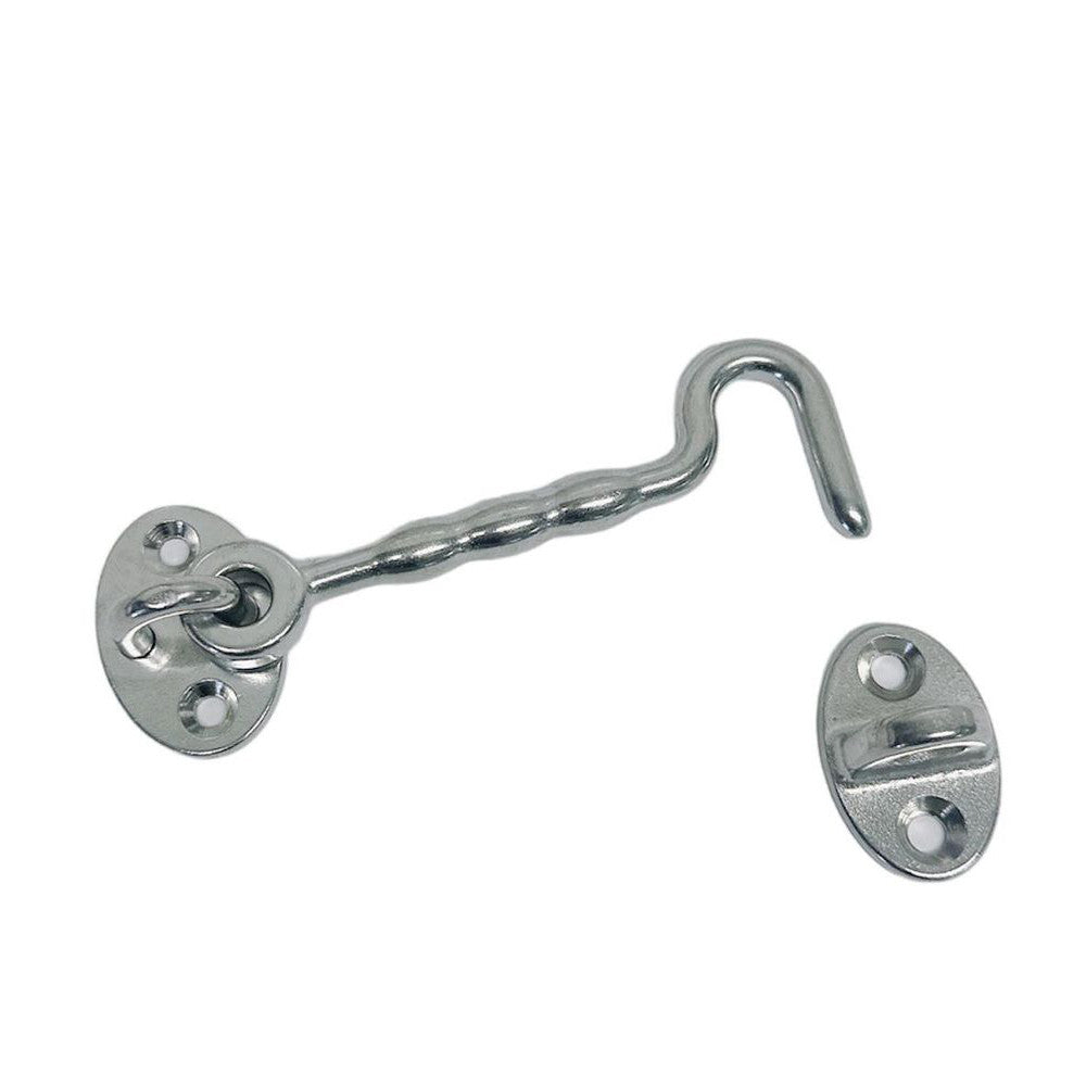 4 Pc Set Marine T316 Stainless Steel Door Hook Lock, Cabinet Cabin Door Hook Latch for Boat, Yacht, RV, Dock, and Outdoor Hardware