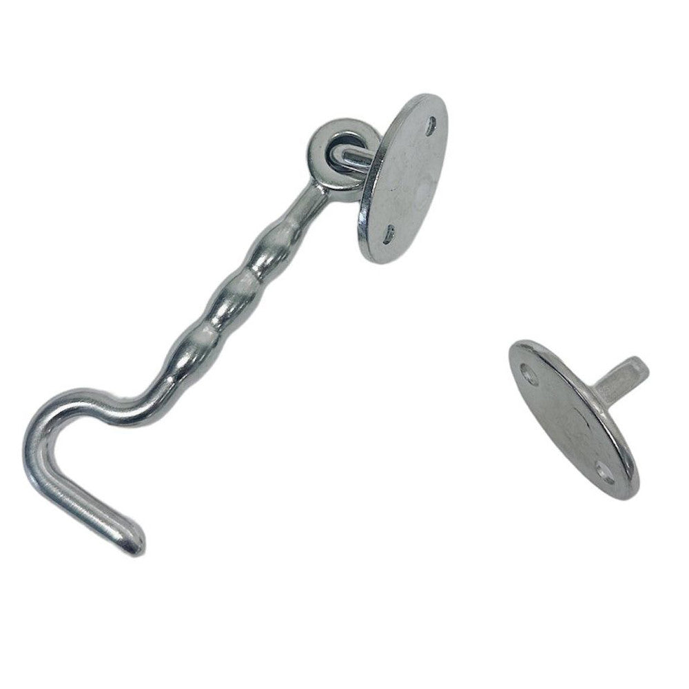 4 Pc Set Marine Stainless Steel Door Hook Lock, Cabinet Cabin Door Hook Latch for Boat, Yacht, RV, Dock, and Outdoor Hardware
