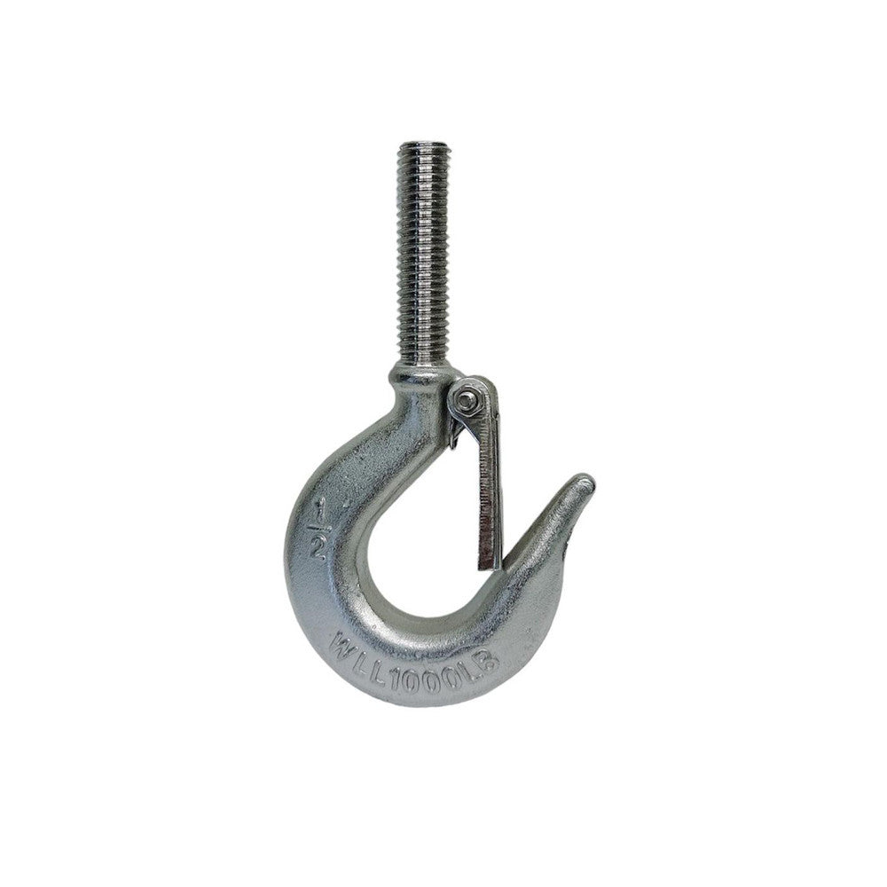 4 Pc Set Marine Stainless Steel Threaded Shank Hook, Drop Forged Hook Various Sizes for Boat, Dock, Rope, Chain