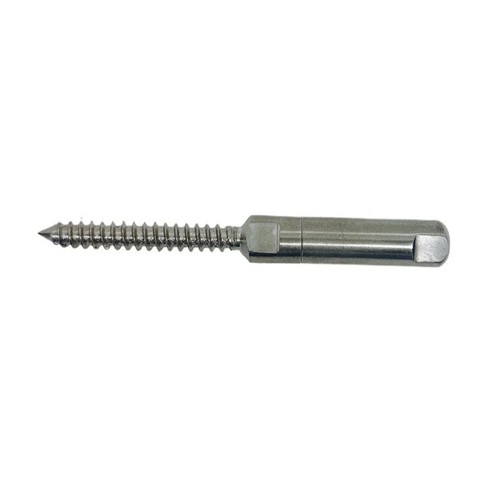 4 Pc Set Marine T316 Stainless Steel Push and Go Swageless Lag for Cable Rail, Wire Rope Deck Railing Terminal Fitting
