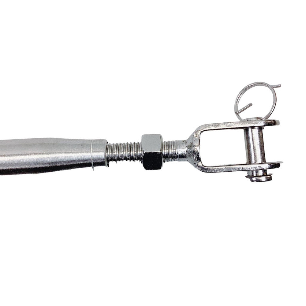 4 Pc Set Stainless Steel T316 Cable Jaw Swageless Pipe Turnbuckle, Wire Rope Railing Tensioner for Marine, Deck, and Outdoor Use
