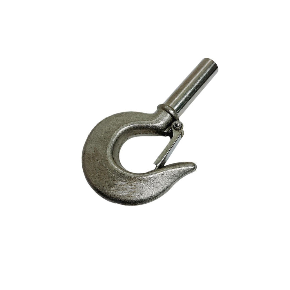 4 Pc Set Marine T316 Stainless Steel Shank Hook, Drop Forged Rigging Hook for Chain, Cable, Rope, Boat, Dock
