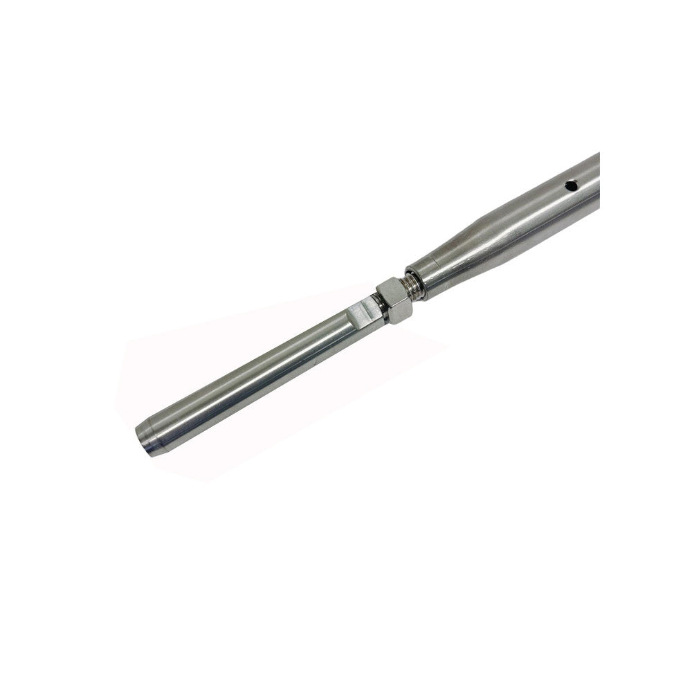 4 Pc Set Marine T316 Stainless Steel Deck Toggle & Swage Stud Turnbuckle, Cable Wire Tensioner for Boat, Deck, and Railing Systems