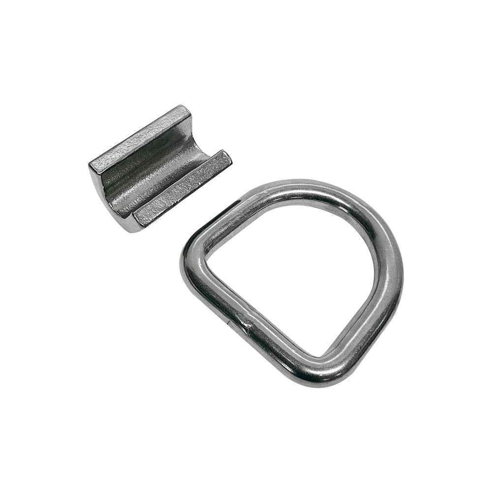 4 Pc Set T316 Stainless Steel Weld-On Lashing Ring D-Ring, Marine Boat Anchor Ring for Tie Down, Rigging, Deck, and Dock Hardware