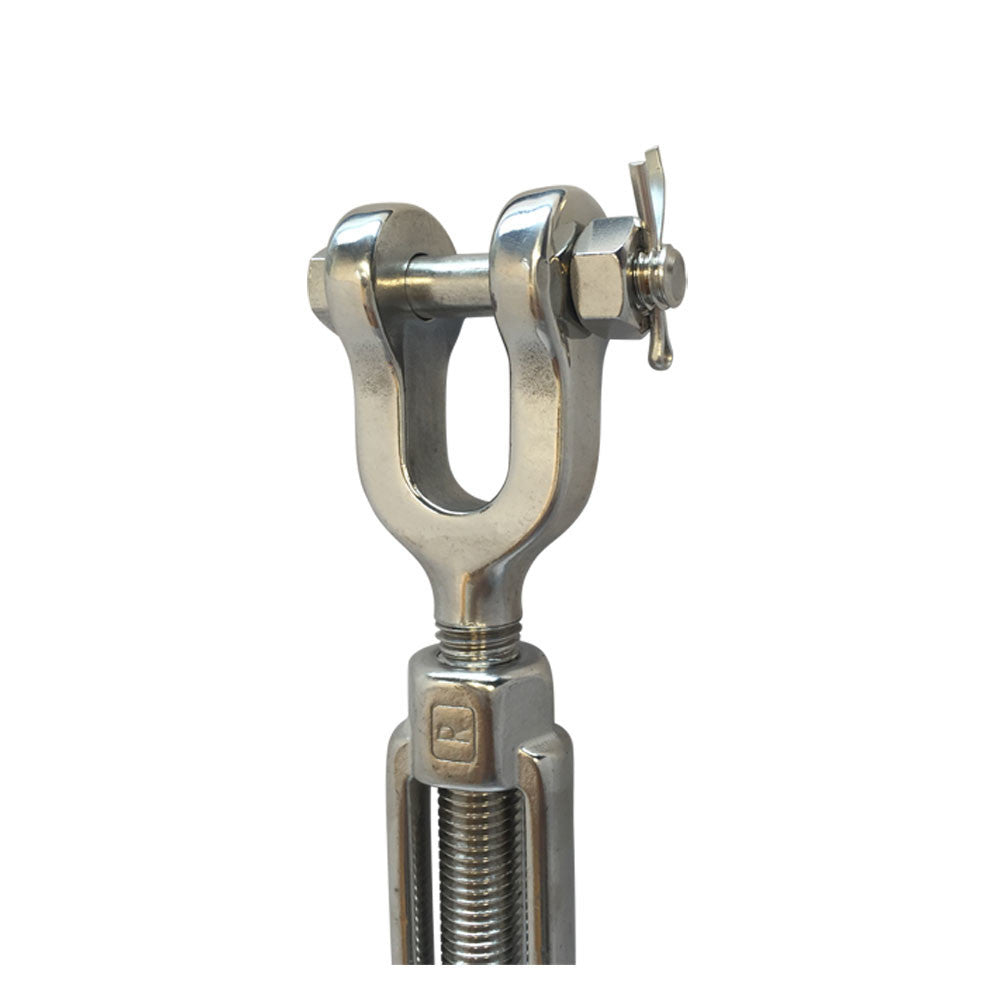T316 Stainless Steel Hook Hook and Jaw Jaw Turnbuckle, Marine Swivel Lift Rigging Tensioner for Cable, Chain, and Rope