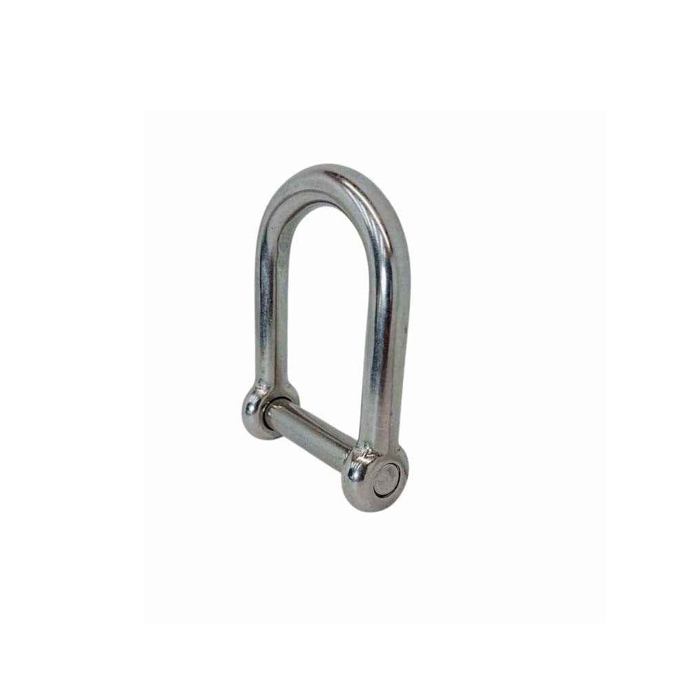 4 Pc Set T316 Stainless Steel Screw Pin Wide D Shackle, No Snag Pin Marine Grade Shackle for Boat, Chain, Rope, and Rigging