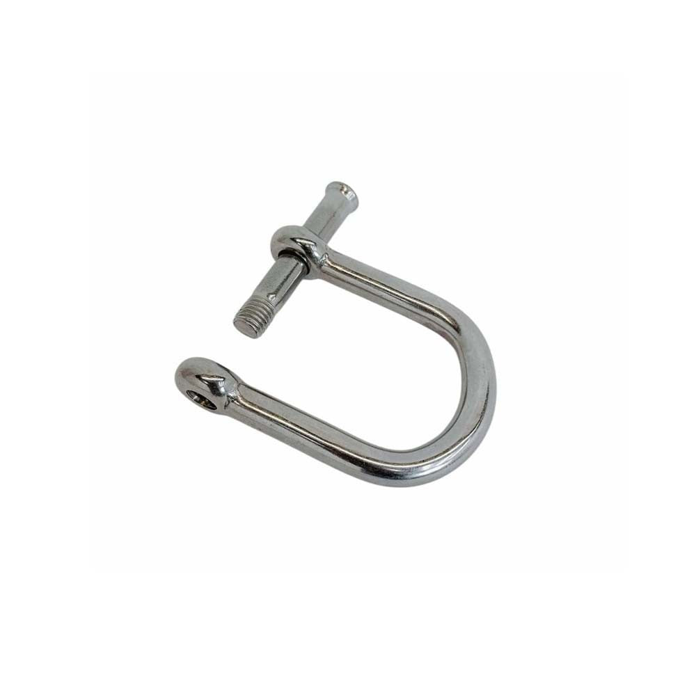 4 Pc Set T316 Stainless Steel Screw Pin Wide D Shackle, No Snag Pin Marine Grade Shackle for Boat, Chain, Rope, and Rigging