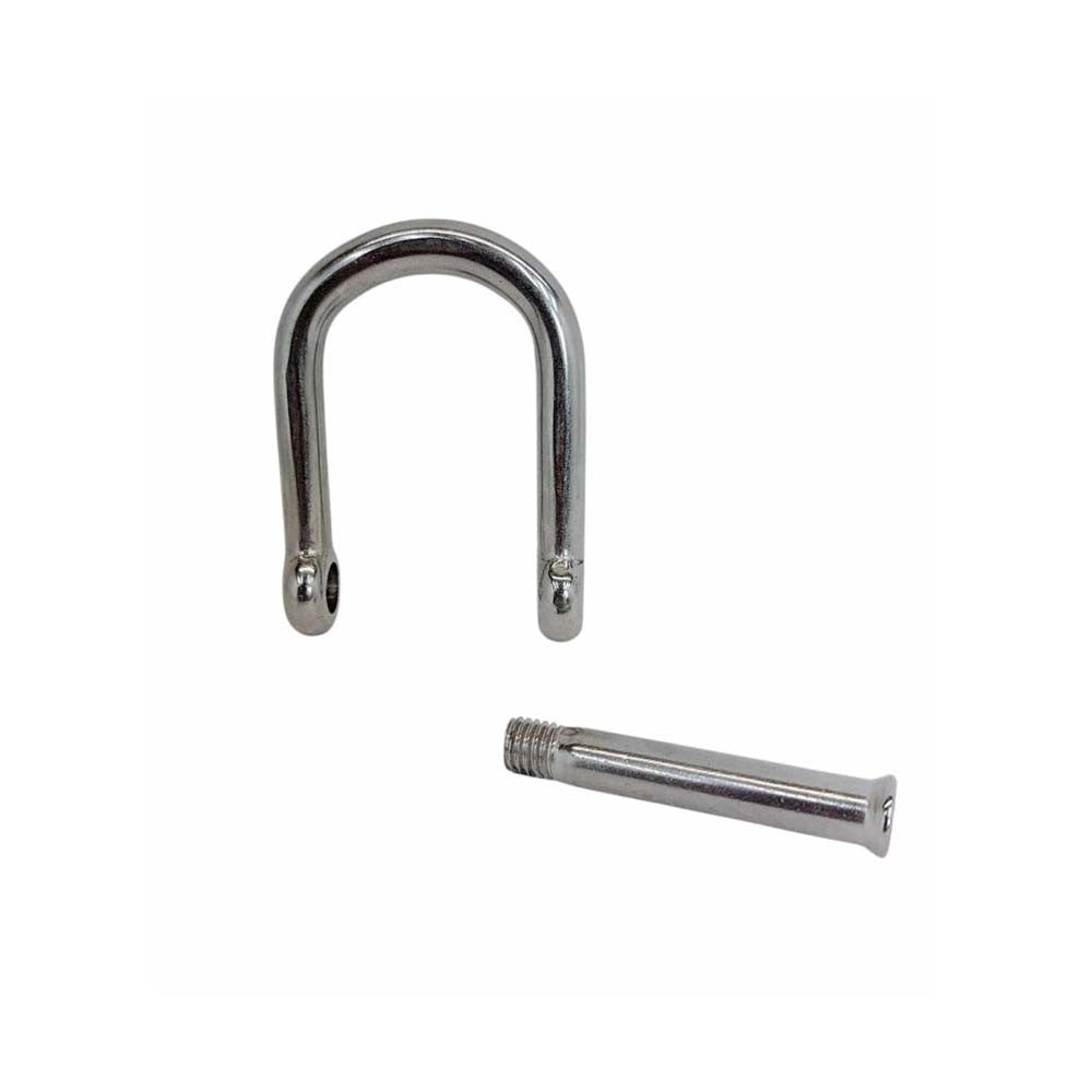 4 Pc Set T316 Stainless Steel Screw Pin Wide D Shackle, No Snag Pin Marine Grade Shackle for Boat, Chain, Rope, and Rigging