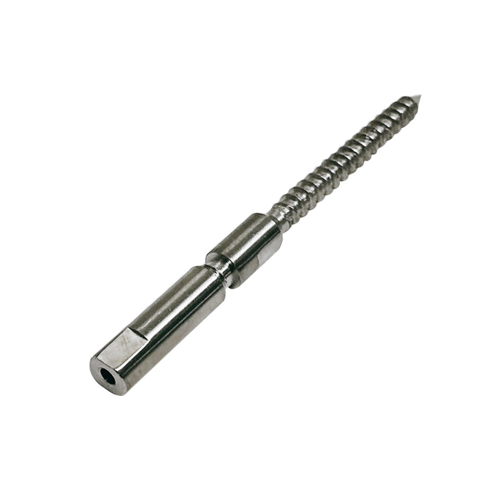 10 Pc Set Marine Stainless Steel Swageless Lag Stud for 1/8" and 3/16" Cable, Wire Rope Terminal Fitting for Deck, Dock, Railing, Rigging