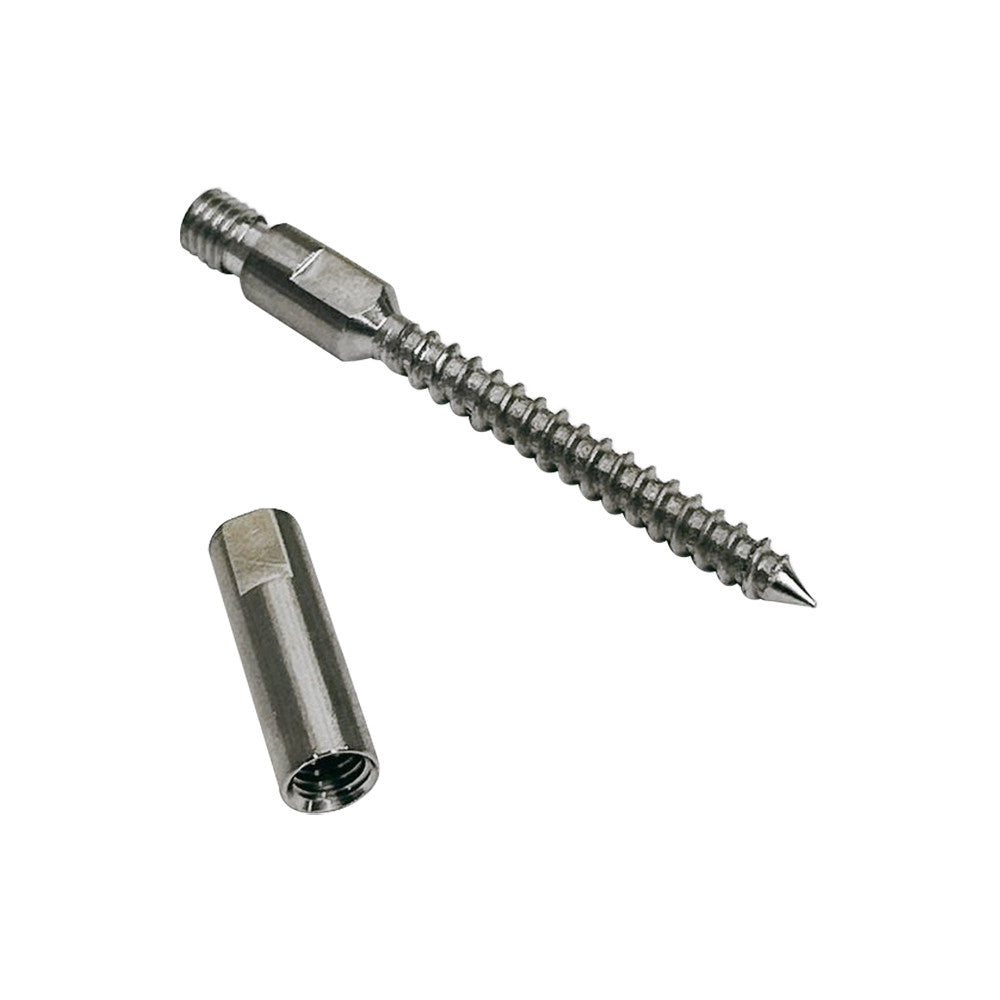 10 Pc Set Marine Stainless Steel Swageless Lag Stud for 1/8" and 3/16" Cable, Wire Rope Terminal Fitting for Deck, Dock, Railing, Rigging