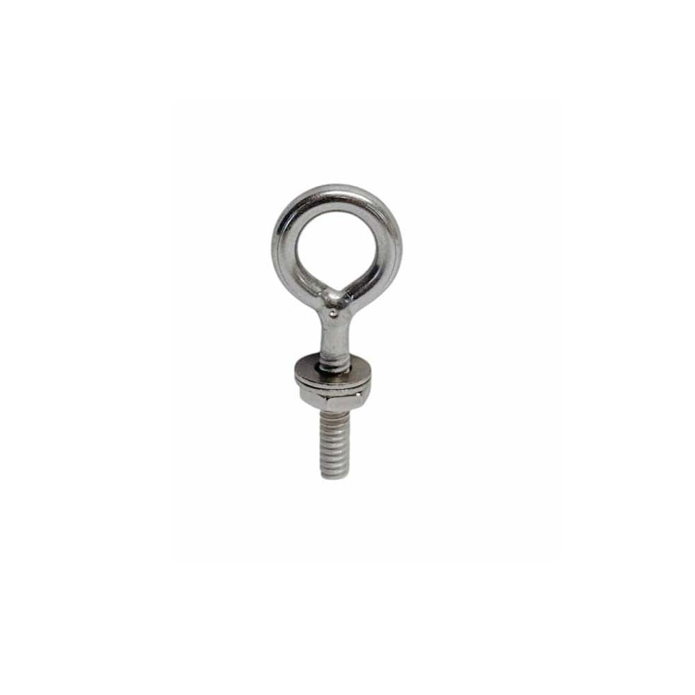 4 Pc Set Marine T316 Stainless Steel Welded Plain Eye Bolt, Rigging Lifting Hardware for Deck, Dock, Cable, Chain, and Rope