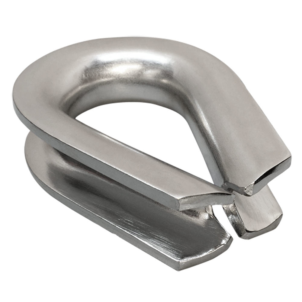 5 Pc Set Marine Heavy Duty T316 Stainless Steel Thimble, Wire Rope Chain Anchor Cable Thimble for 1/8" to 7/8"
