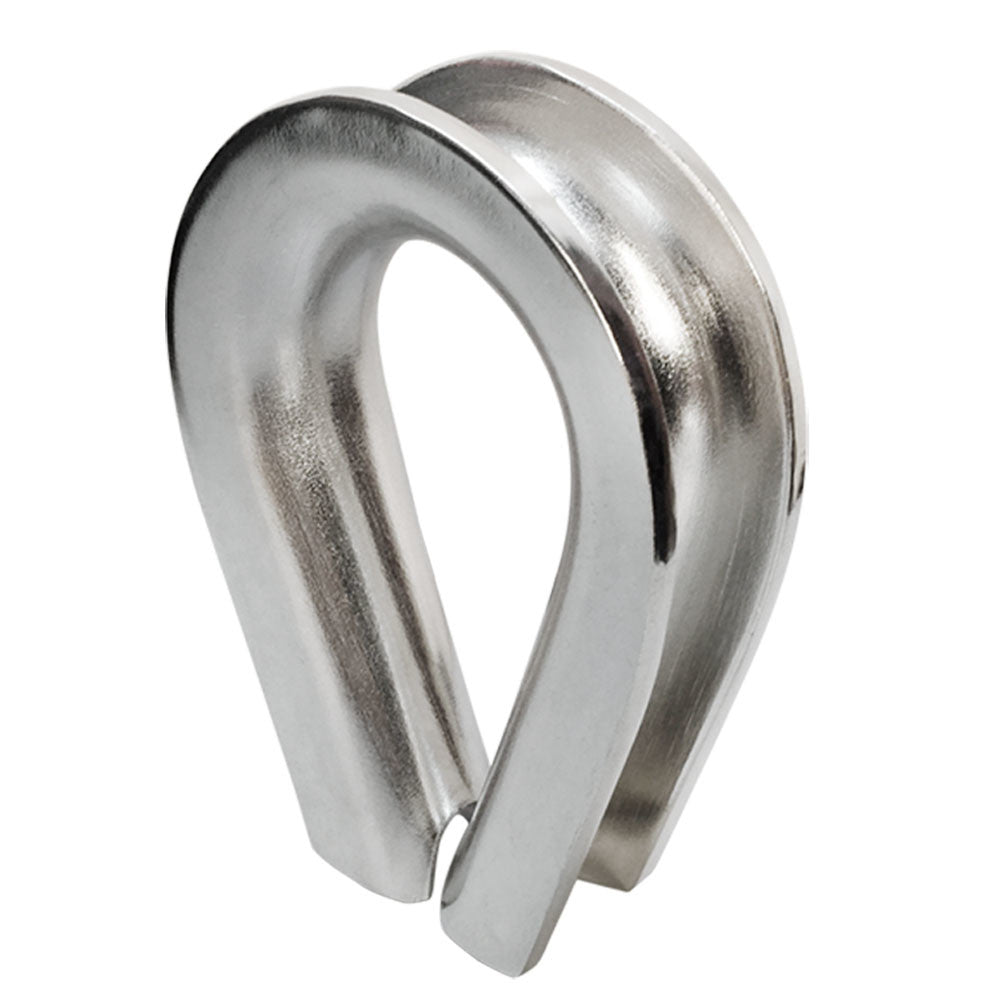 5 Pc Set Marine Heavy Duty T316 Stainless Steel Thimble, Wire Rope Chain Anchor Cable Thimble for 1/8" to 7/8"