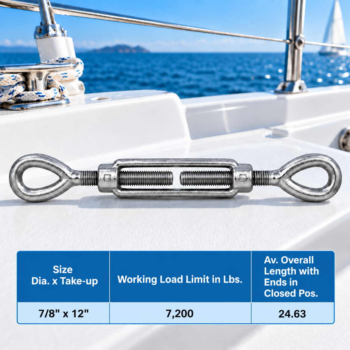 Galvanized Drop Forged Turnbuckle, Hook Eye, Jaw Eye, Hook Hook, Jaw Jaw, and Eye Eye Rigging Tensioner