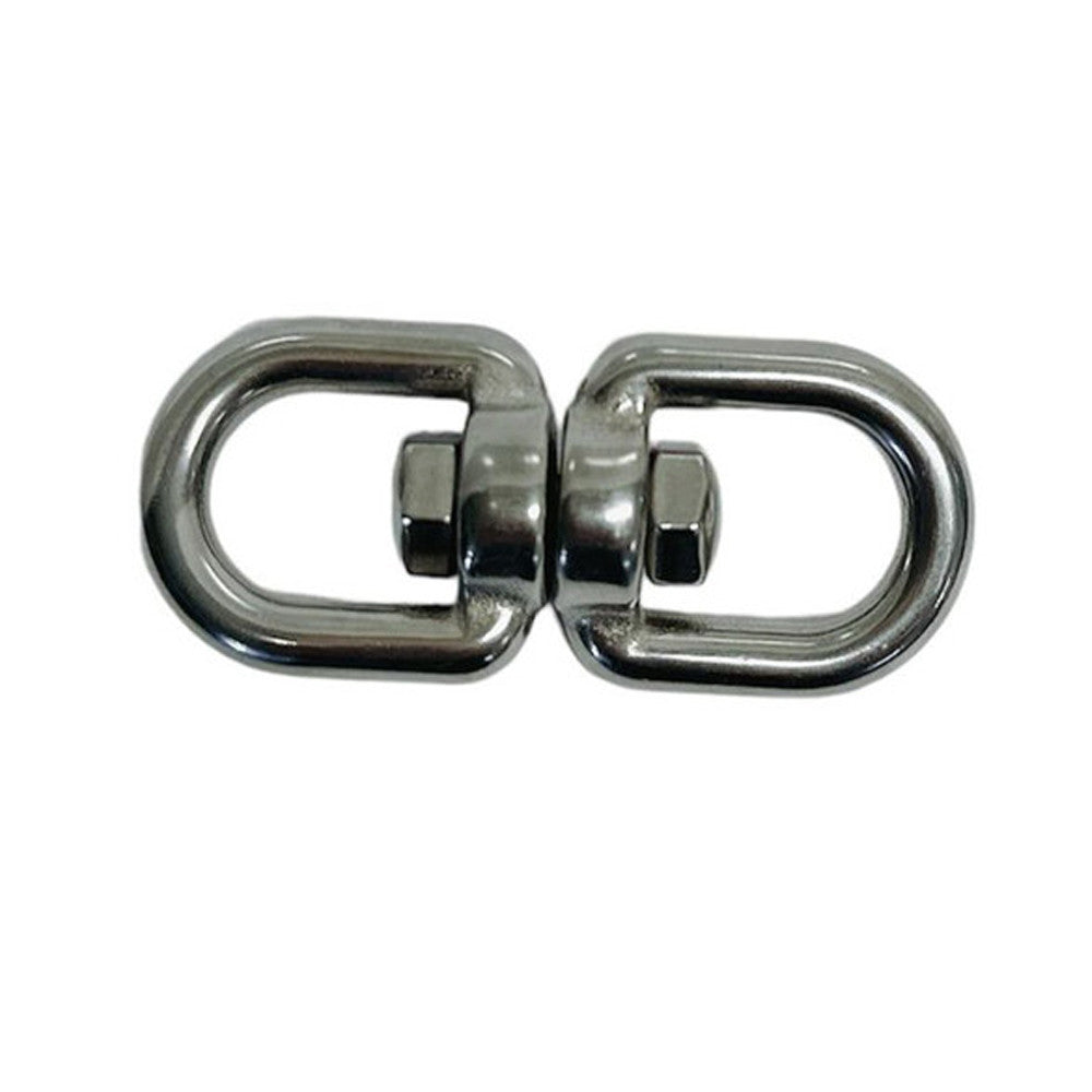 Stainless Steel T316 Eye Eye Swivel, Marine Mooring Rigging Connector for Boat, Dock, Anchor, Chain, Rope, and Cable