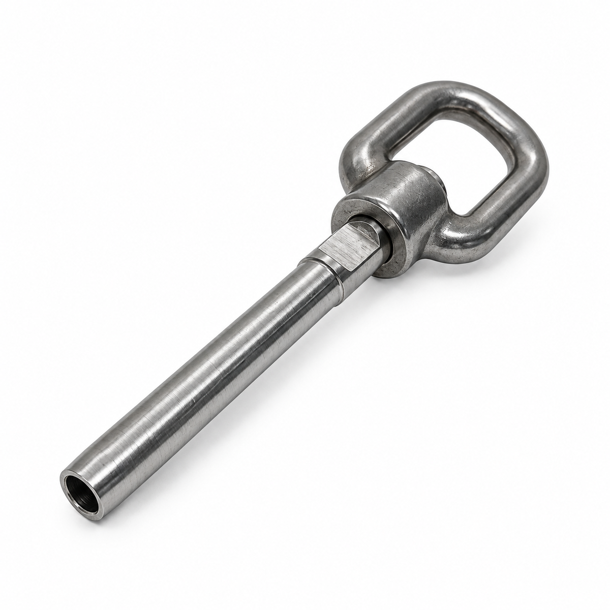 4 Pc Set Marine T316 Stainless Steel Swivel Gate Eye for Cable, Hand Swage Stud Wire Rope Terminal Fitting for Boat and Railing