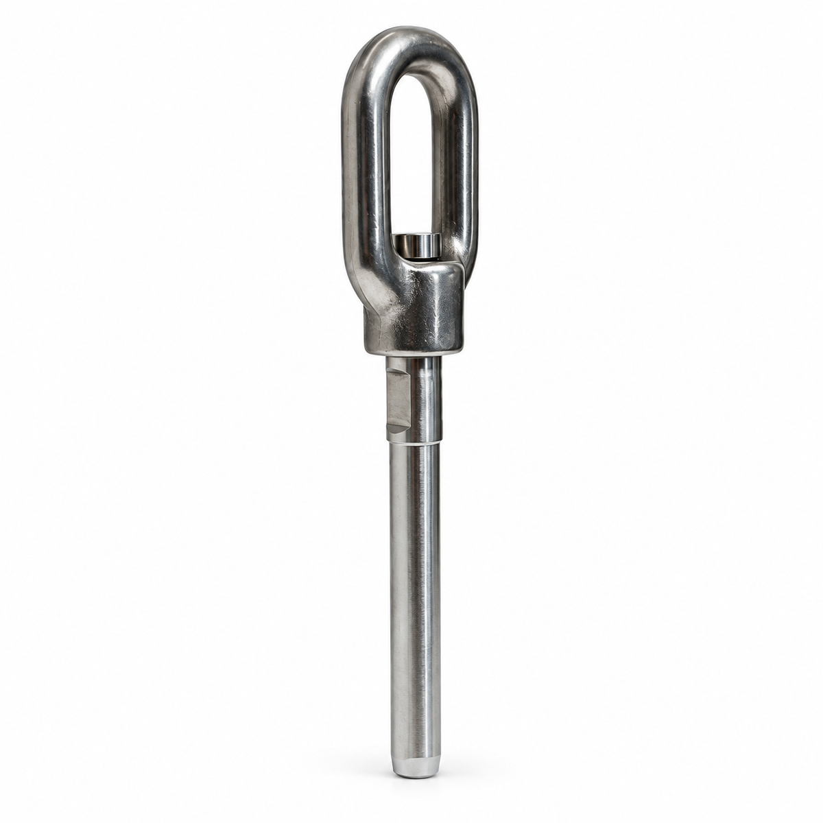 4 Pc Set Marine T316 Stainless Steel Swivel Gate Eye for Cable, Hand Swage Stud Wire Rope Terminal Fitting for Boat and Railing