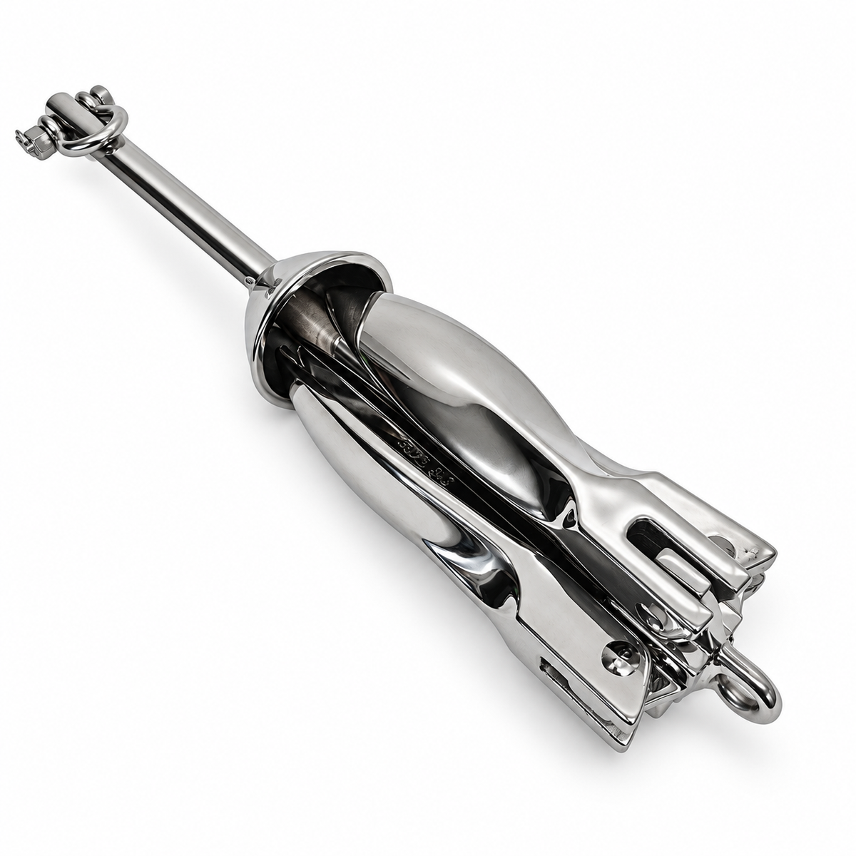 Marine T316 Stainless Steel Folding Anchor, Folding Grapnel Boat Anchor for Fishing, Kayak, Yacht, Dinghy, and Dock Use