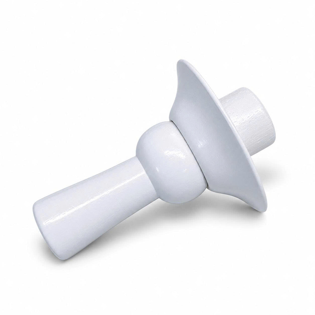 Fairmont White Neck Block, 99mm Mannequin Neck Cap for Fabric Dress Forms, Replacement Top Finial for Clothing Displays
