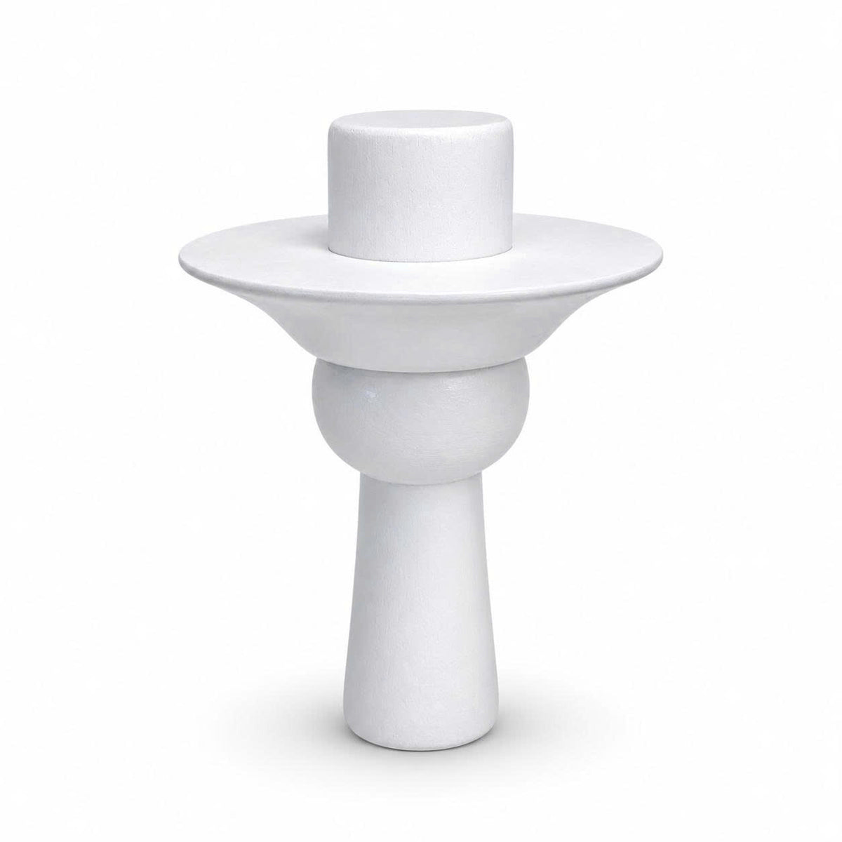 Fairmont White Neck Block, 99mm Mannequin Neck Cap for Fabric Dress Forms, Replacement Top Finial for Clothing Displays