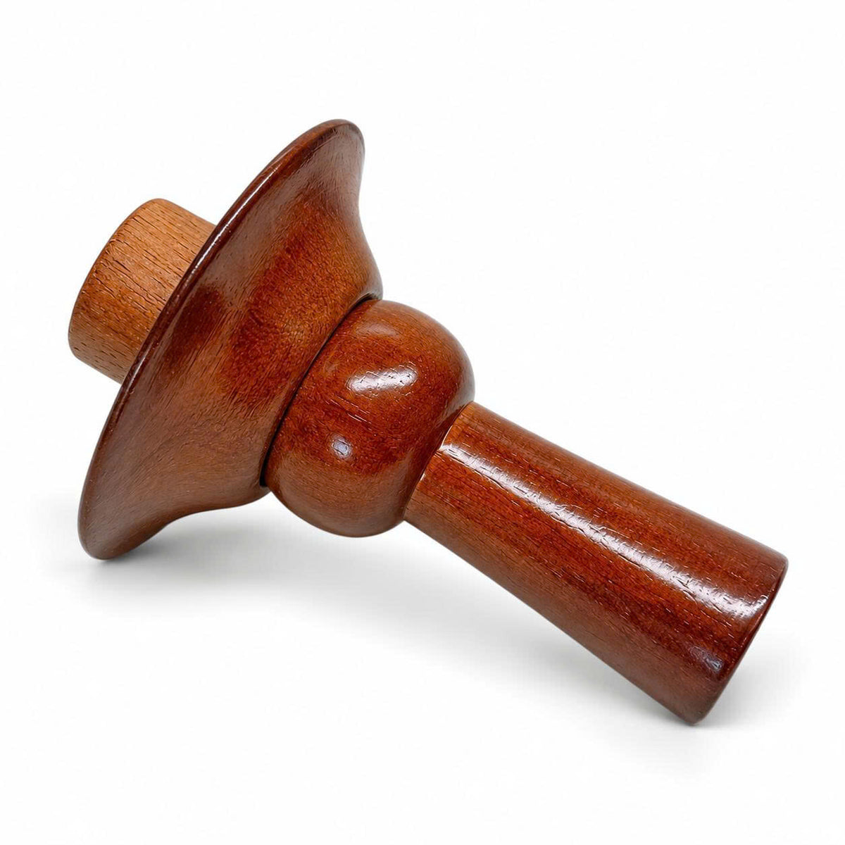 Fairmont Walnut Neck Block, 99mm Mannequin Neck Cap for Fabric Dress Forms, Replacement Top Finial for Clothing Displays