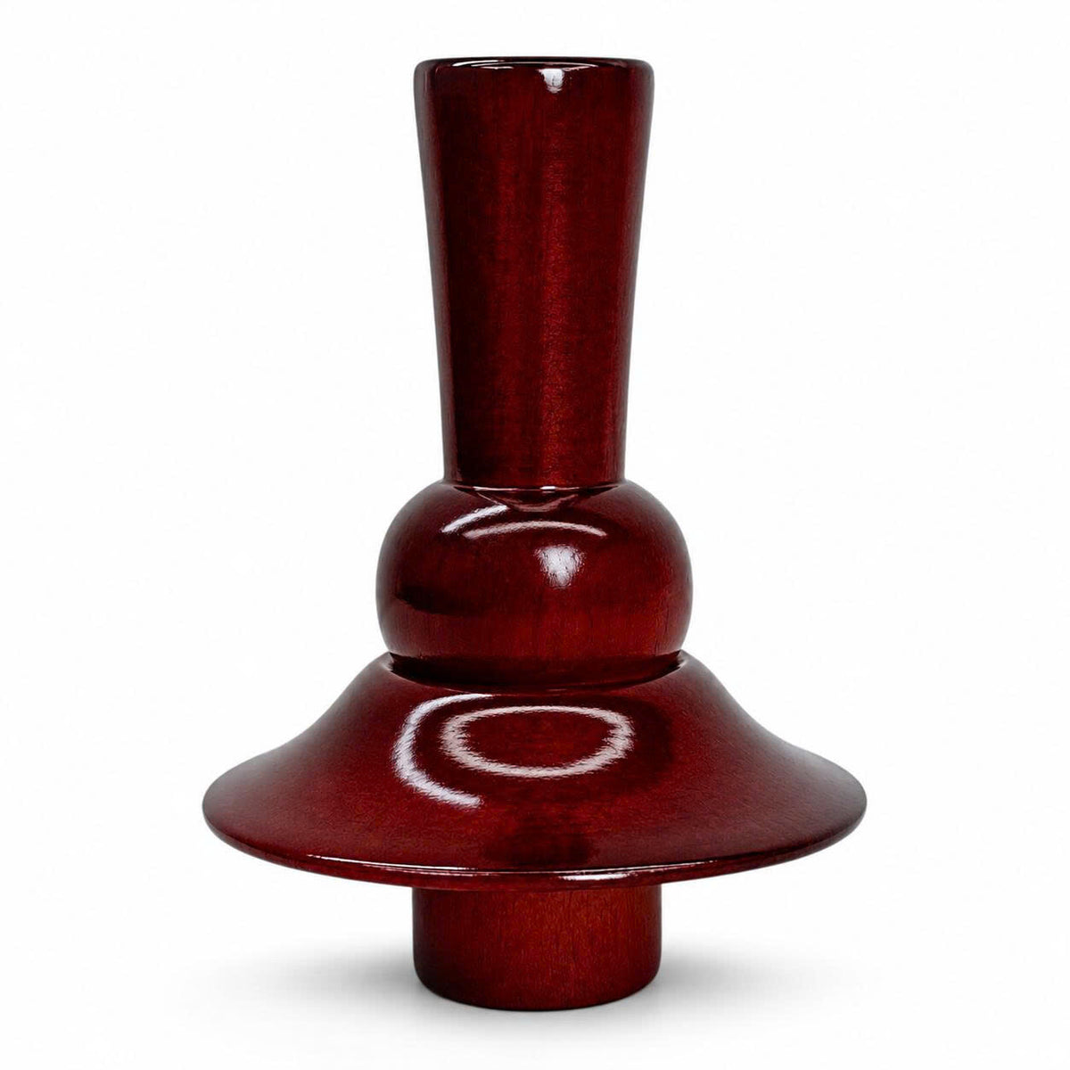 Fairmont Mahogany Neck Block, 99mm Mannequin Neck Cap for Fabric Dress Forms, Replacement Top Finial for Clothing Displays