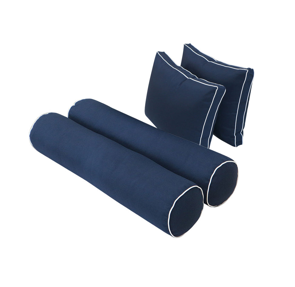 STYLE 1 - Mattress & Pillow Bolster Cushion Cover and Insert for Outdoor Indoor Daybed Porch Swing Bed Crib Size