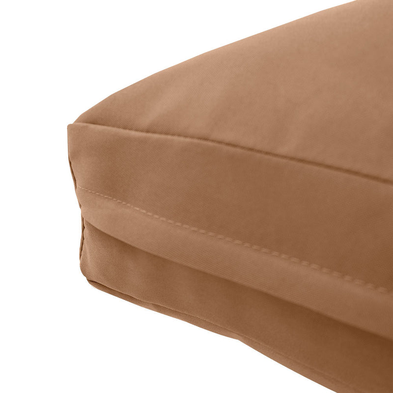 Outdoor Deep Seat Backrest Cushion Insert and Slip Cover Small Size