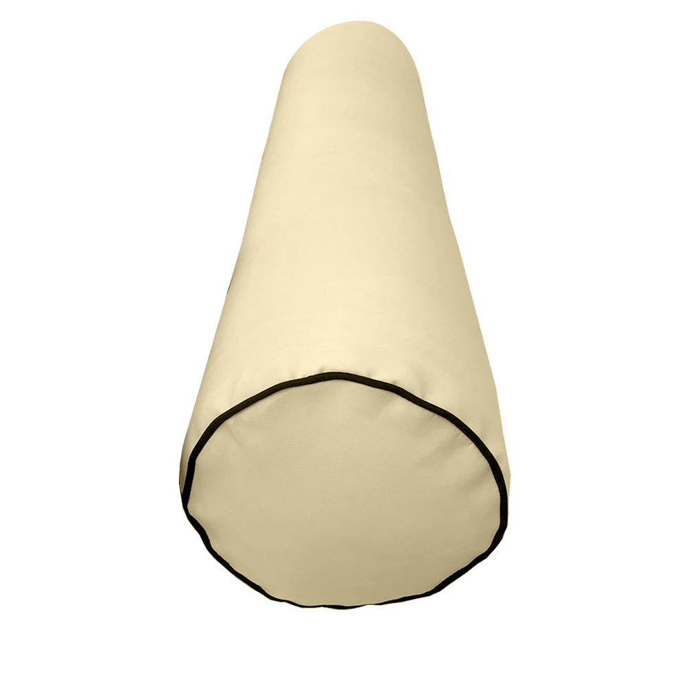 |COVER ONLY| Small Size 23"x6" Outdoor Bolster Pillow Water Repellent Decorative Bolster Pillow for Porch Swing Couch Sofa Cushion Patio Furniture
