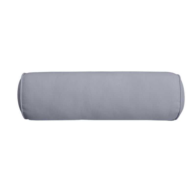 Large Size Outdoor Bolster Pillow Cushion Insert and Slip Cover Set 26" x 6"